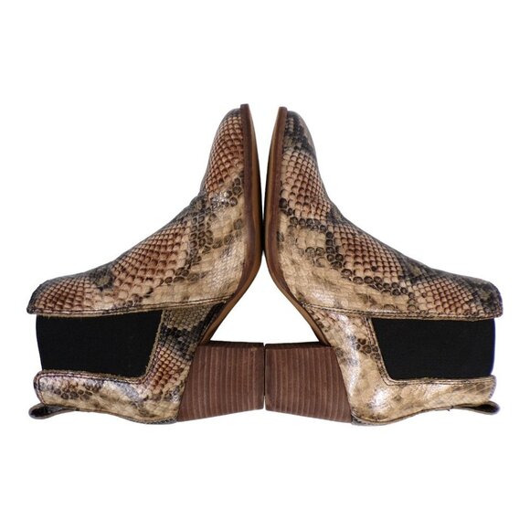 Madewell The Regan Chelsea Boot in Snake Embossed Leather Size 7 #1082 - Picture 7 of 12